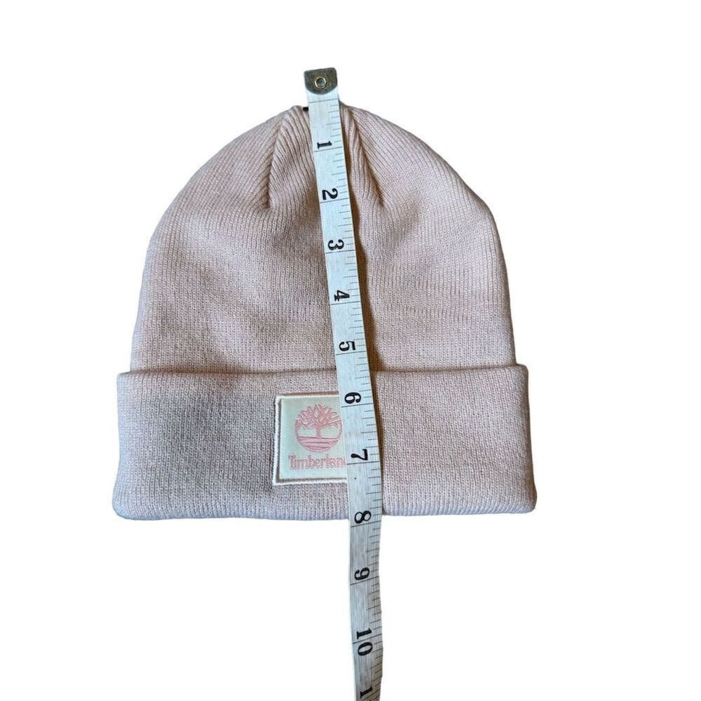 Timberland Women's Pink Cuffed Beanie with Logo Patch - Picture 6 of 8